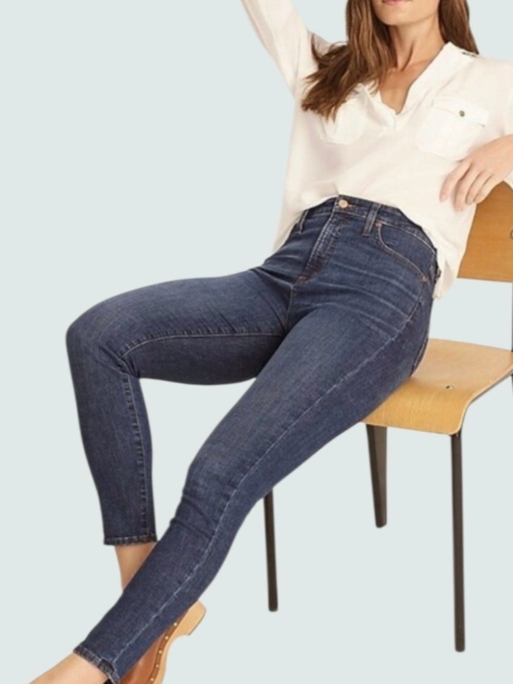 J. Crew Slim Dark Indigo High-Rise Curvy Toothpick Jeans - Women EUC size 29
